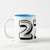 おもしろい保静かなミーム27th誕生日コーヒーマグのギフト ツートーンマグカップ (左)