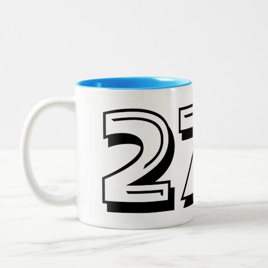 おもしろい保静かなミーム27th誕生日コーヒーマグのギフト ツートーンマグカップ (左)