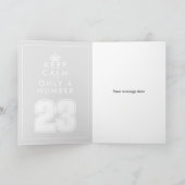 おもしろい保静引用文カスタム23番目の誕生日カード カード (内部)