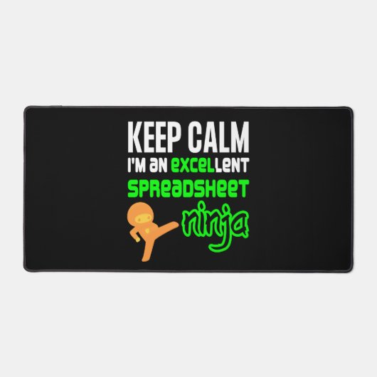 おもしろい保Calm優れた表計算忍者 デスクマット (正面)