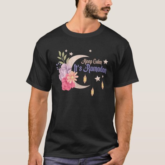 おもしろい保Calm It S Ramadan Kareem Eid Mubarek Tシャツ (正面)