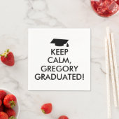 おもしろい保Calm Napkins Graduation Cap スタンダードカクテルナプキン (インサイチュ)