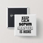おもしろい保Calm Scrum Masterが来た 缶バッジ (正面&裏面)