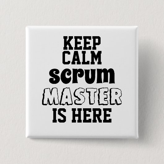 おもしろい保Calm Scrum Masterが来た 缶バッジ (正面)