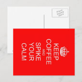 おもしろい保Calm Spiked Coffee Postages ポストカード (正面/裏面)