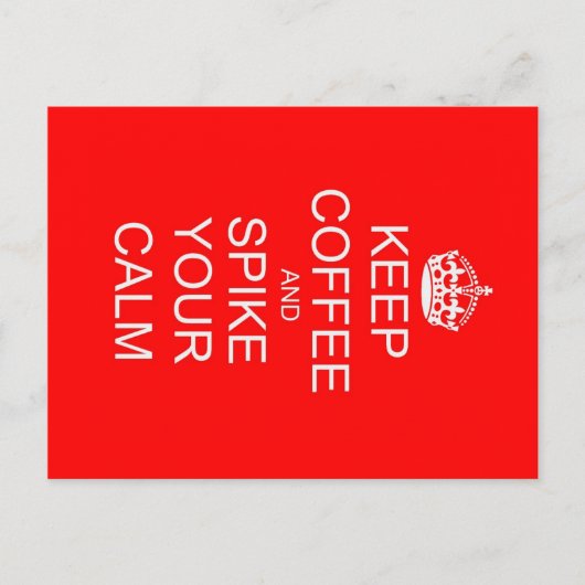 おもしろい保Calm Spiked Coffee Postages ポストカード (正面)