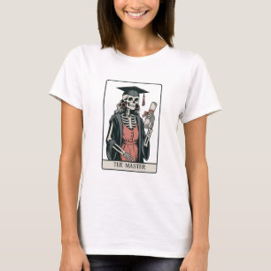 おもしろい修士卒業者ギフト スケルトン卒業生 Tシャツ