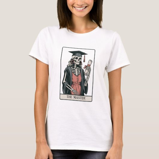 おもしろい修士卒業者ギフト スケルトン卒業生 Tシャツ (正面)