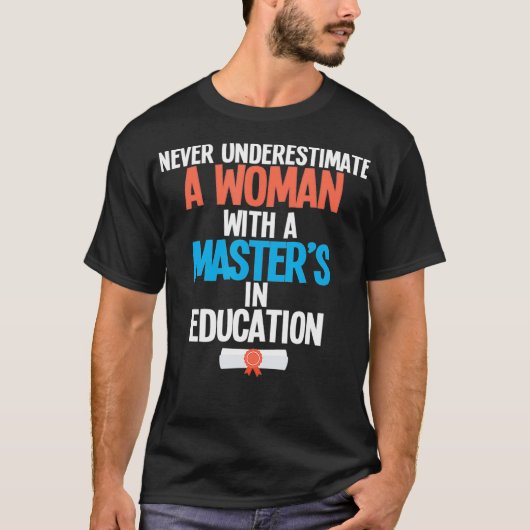 おもしろい修士課程の卒業祝 Tシャツ (正面)
