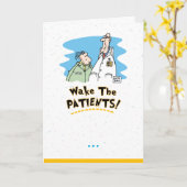 おもしろい健康なカードを得て下さい カード (黄色い花)