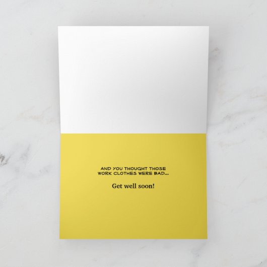 おもしろい健康なカード病院のワードローブの漫画をすぐに得て下さい カード (内部)