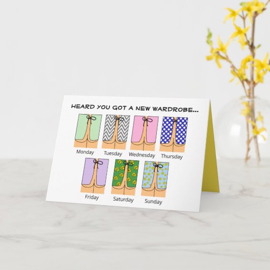 おもしろい健康なカード病院のワードローブの漫画をすぐに得て下さい カード (黄色い花)