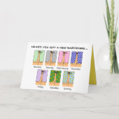 おもしろい健康なカード病院のワードローブの漫画をすぐに得て下さい カード (正面)