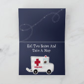 "おもしろい健康な"カードW/Cuteバセット犬、骨、及び茶を得て下さい シーズンカード (内部)