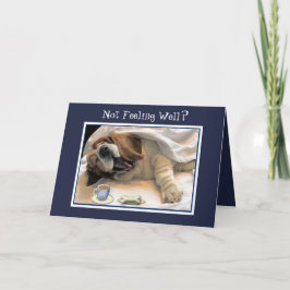 "おもしろい健康な"カードW/Cuteバセット犬、骨、及び茶を得て下さい シーズンカード