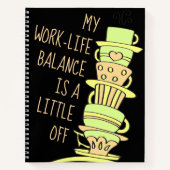 おもしろい傾斜スタックオブパステルコーヒーカップレシピ ノートブック (正面)