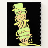 おもしろい傾斜スタックオブパステルコーヒーカップレシピ ノートブック (裏面)