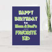 おもしろい兄弟姉妹誕生日グリーティングカード カード (正面)