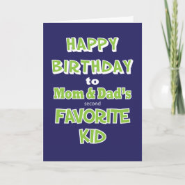 おもしろい兄弟姉妹誕生日グリーティングカード カード