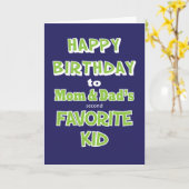 おもしろい兄弟姉妹誕生日グリーティングカード カード (黄色い花)