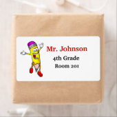 おもしろい先生の名前タグ ラベル (インサイチュ)