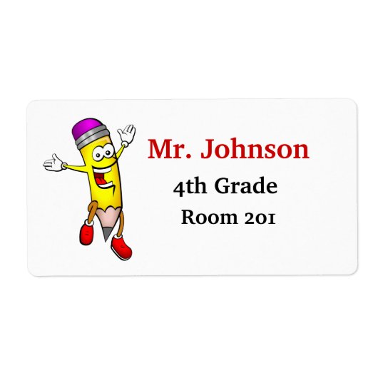 おもしろい先生の名前タグ ラベル (正面)