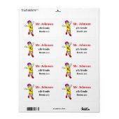 おもしろい先生の名前タグ ラベル (フルシート)