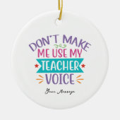 おもしろい先生の声を使わせない セラミックオーナメント (正面)