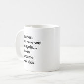 おもしろい先生は新学年に戻る コーヒーマグカップ (正面左)