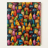 おもしろい先生カラフル教育漫画ペンのパターン プランナー手帳 (裏面)