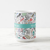 おもしろい先生スクールドードル コーヒーマグカップ (中央)