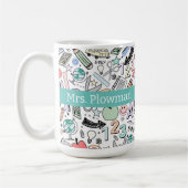 おもしろい先生スクールドードル コーヒーマグカップ (左)