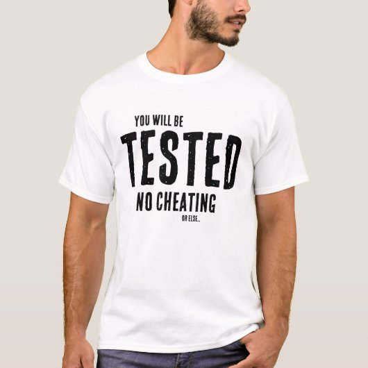 おもしろい先生テスト対象ことわざ Tシャツ (正面)