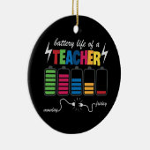おもしろい先生バッテリ寿命の追加気持ち セラミックオーナメント (右)