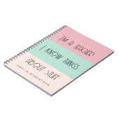 おもしろい先生パーソナライズされたスパイラルフォトノート ノートブック (左側)