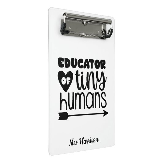 おもしろい先生パーソナライズされた品 ミニクリップボード (アングル)