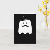 おもしろい先生フランスのハロウィーンボンジュール幽霊 カード (黄色い花)