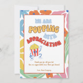 おもしろい先生ボランティアの同僚サンキューカード 招待状 (正面)