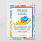 おもしろい先生ボランティアの同僚サンキューカード 招待状 (正面)