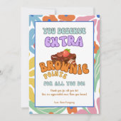 おもしろい先生ボランティアの同僚サンキューカード 招待状 (正面)