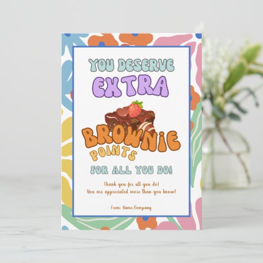 おもしろい先生ボランティアの同僚サンキューカード 招待状 (スタンド正面)