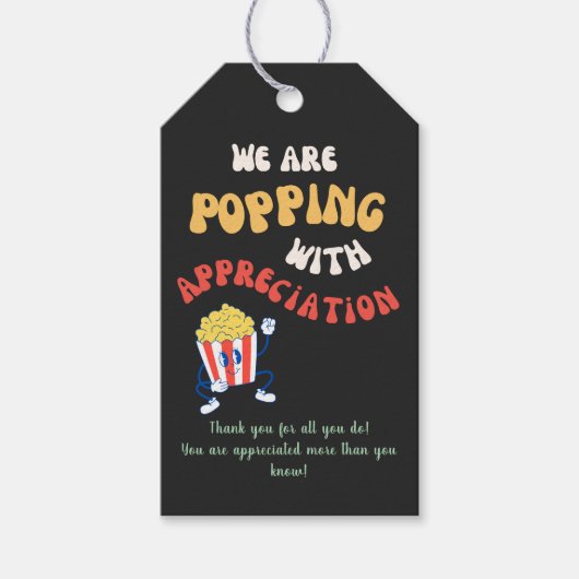 おもしろい先生ボランティアへの感謝 ギフトタグ (正面)