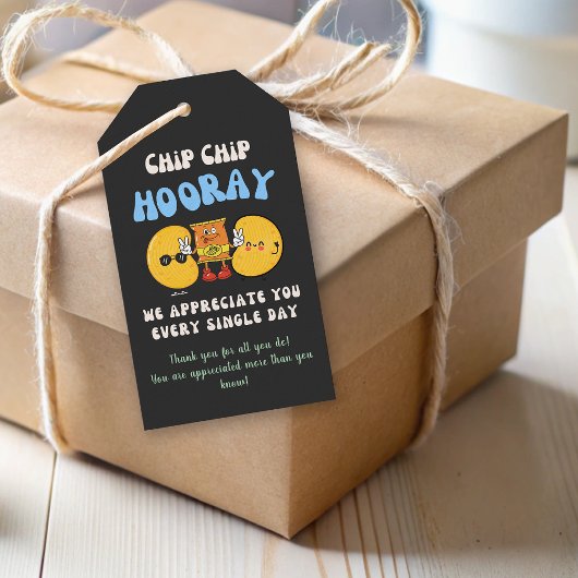 おもしろい先生ボランティアへの感謝 ギフトタグ