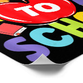 おもしろい先生学生ウェルカム新学期アプリケーション ポスター (角)