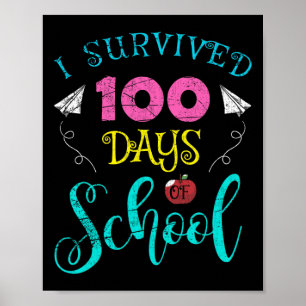 おもしろい先生学生キッズ生き延びI 100日のSc ポスター