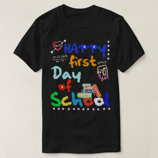 おもしろい先生学生新学期ギフト最初 Tシャツ (デザイン正面)