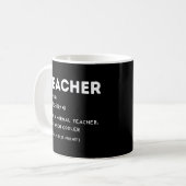 おもしろい先生定義先生評価バック コーヒーマグカップ (正面左)