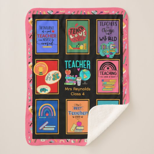 おもしろい先生引用文最高のギフト名を追加可能 シェルパブランケット (正面)