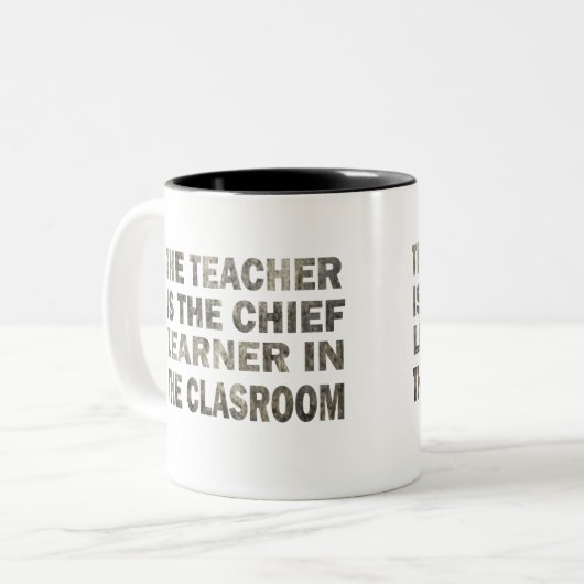 おもしろい先生引用文 ツートーンマグカップ (正面左)