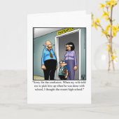 おもしろい先生感謝の日 カード (黄色い花)